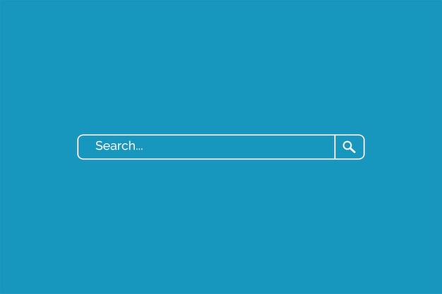 Search Bar for ui design and web site website interface element with web icon and push button