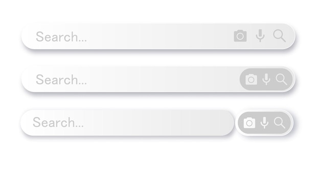 Search bar for user interface design and website Search address and navigation bar icon Collection of search form templates for websites