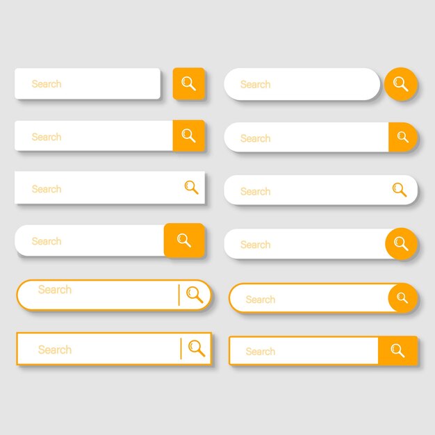 Search bar set. search boxes UI template.
