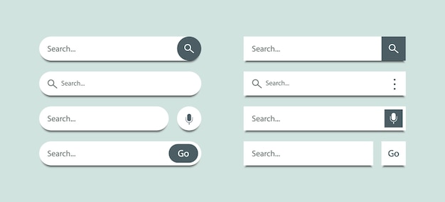 Search bar templates design set for ui