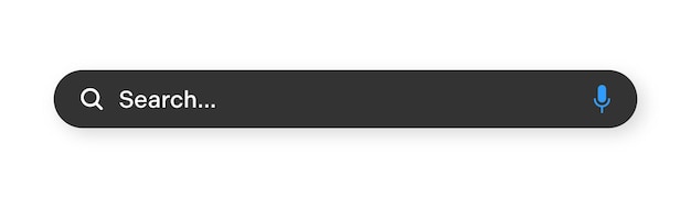 Search bar with round corners Internet browser engine with search box address bar and text field UI design website interface element with web icons and push button Vector illustration