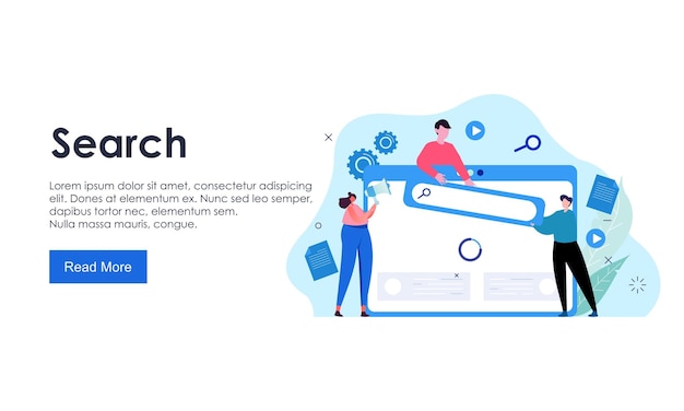 Search concept for landing page illustration