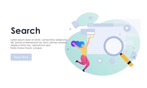 search concept for landing page illustration