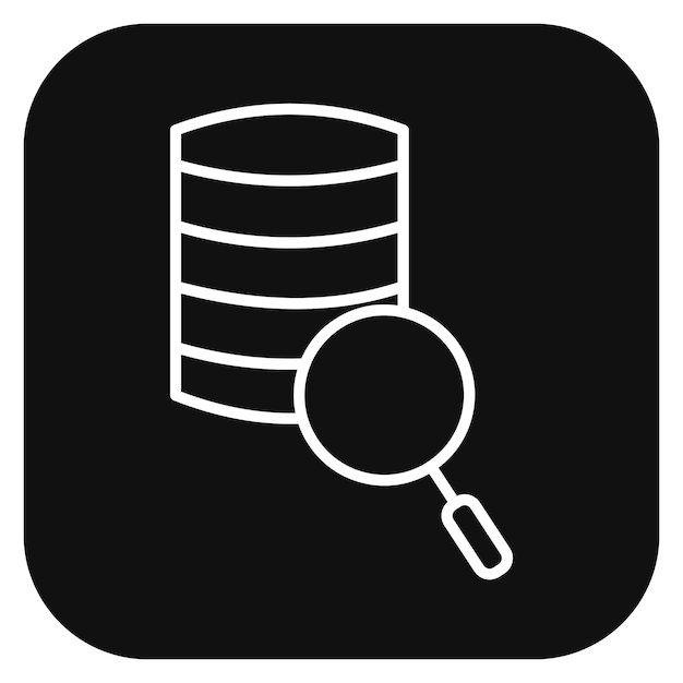 Search Database Vector Illustration