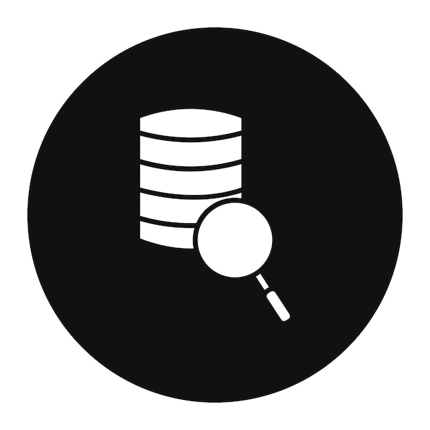 Search Database Vector Illustration