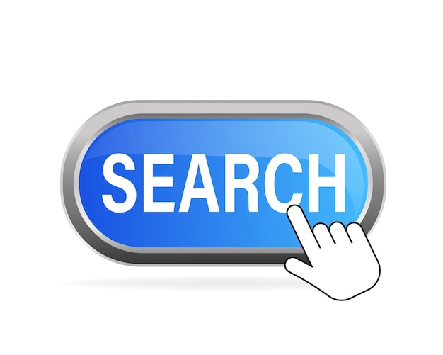 Search great design for any purposes Illustration vector Vector background Hand click icon