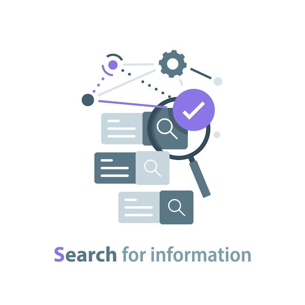 Search investmentFinancial investment and managementflat design icon vector illustration