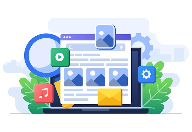 Search results from Search engine displayed on web browser