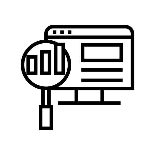 searching data vector icon