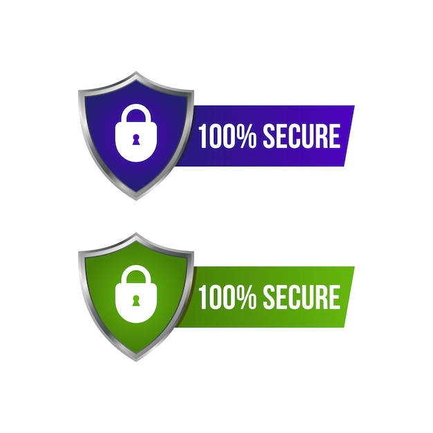 Secure badge vector design template