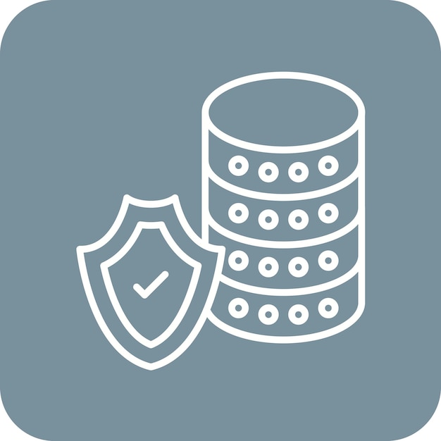 Secure Database icon vector image Can be used for Networking and Data Sharing