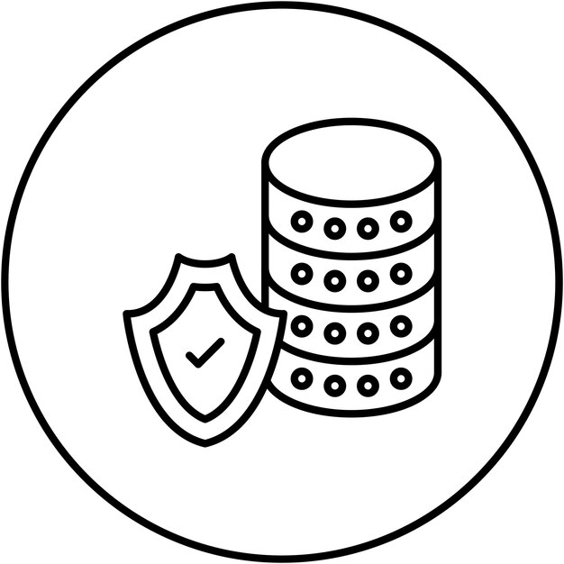 Secure Database icon vector image Can be used for Networking and Data Sharing