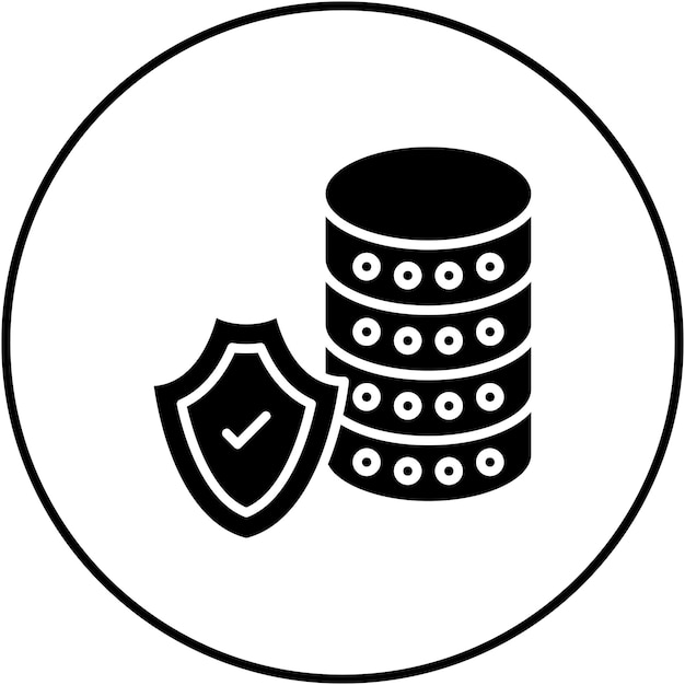 Secure Database icon vector image Can be used for Networking and Data Sharing