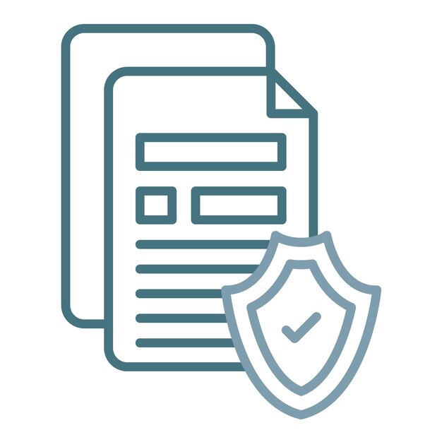 Secure Document Flat Illustration