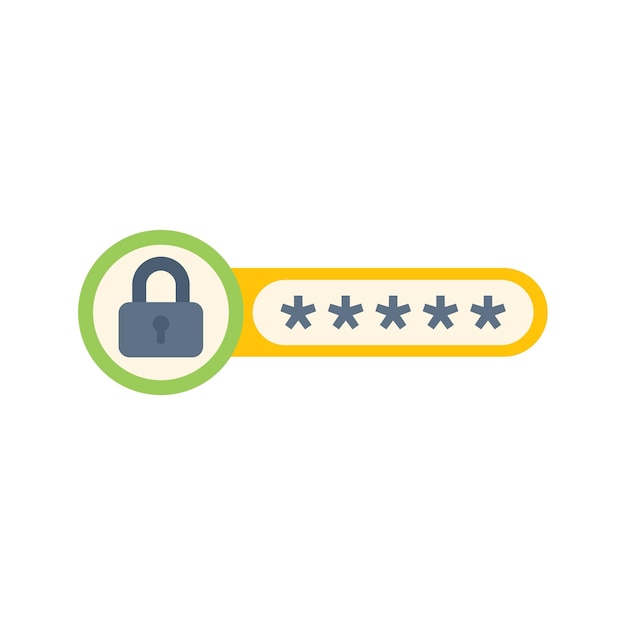 Secure password field with hidden password behind padlock icon
