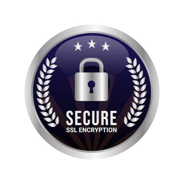 Secure Ssl Encryption Logo Secure Connection Icon Vector Illustration Ssl Certificate Icon Secure
