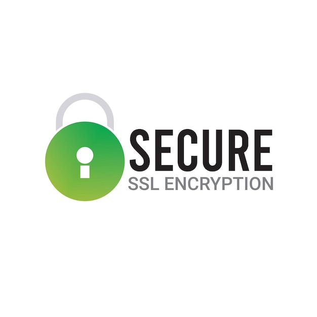 secure ssl encryption logo, secure connection icon vector illustration, ssl certificate icon