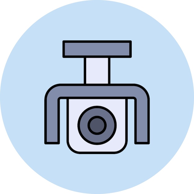 Security Camera Flat Illustration