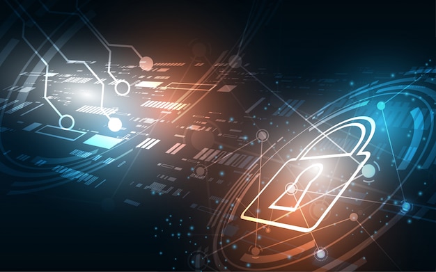 Security cyber digital concept Abstract technology