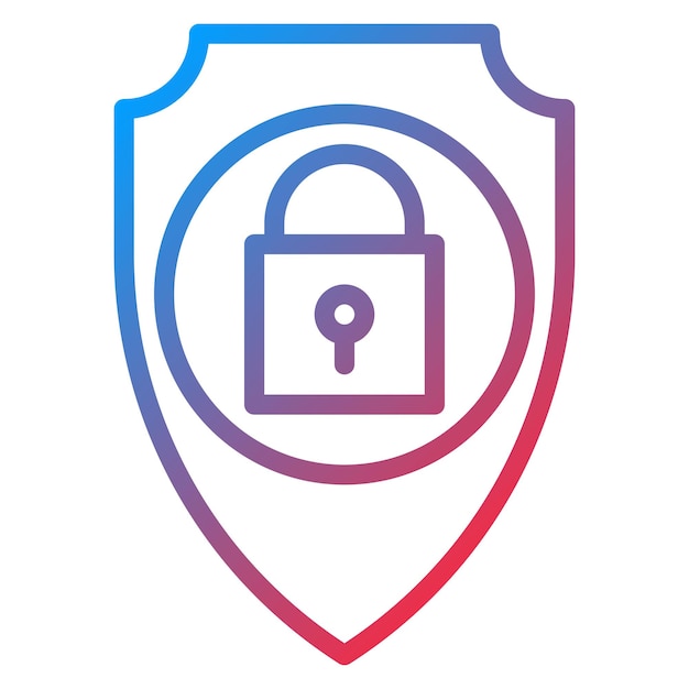 Security icon vector image Can be used for Cyberpunk