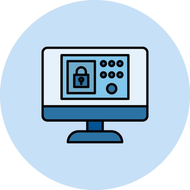 Security System Flat Illustration