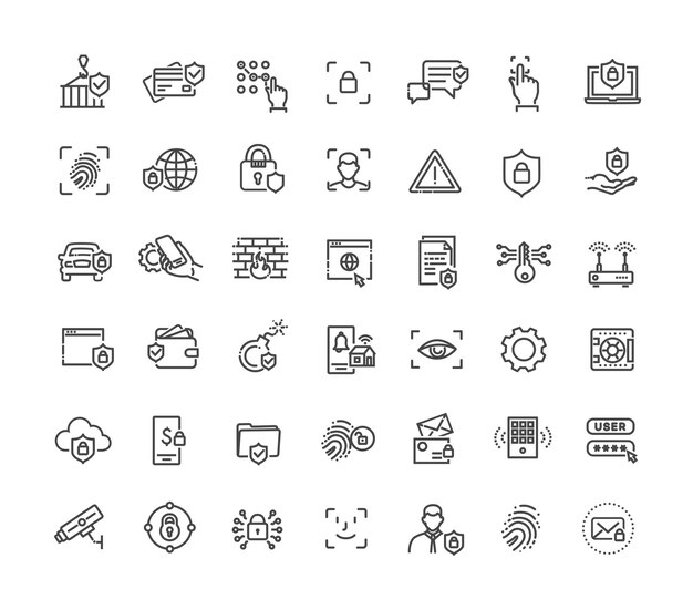 Security web icons