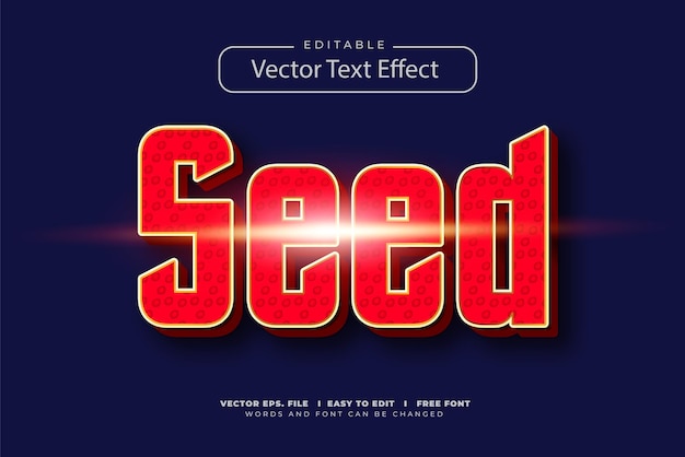 Seed 3d Editable Text Effect Style