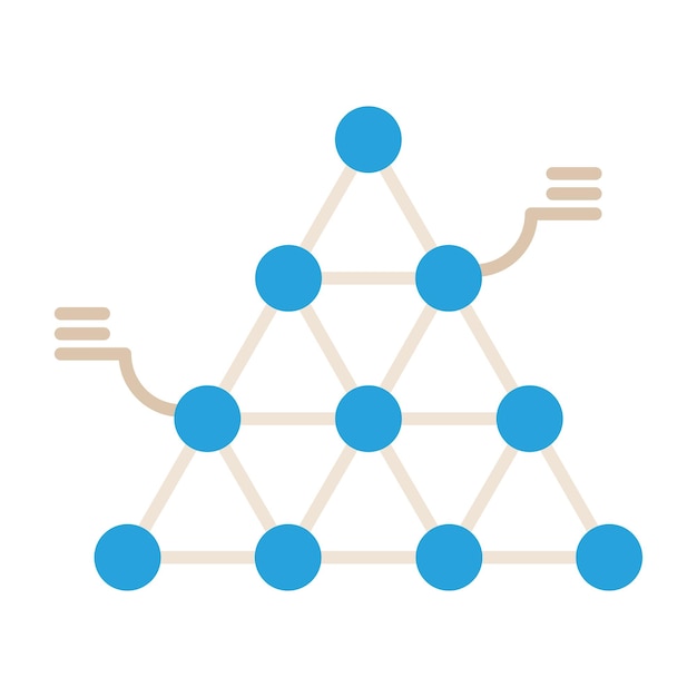 Segmented Pyramid Flat Illustration