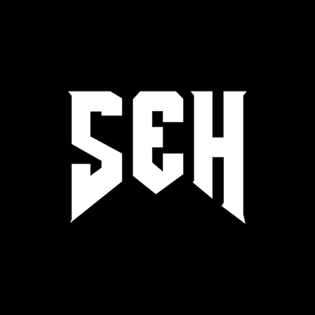 SEH letter logo design for technology company SEH logo design black and white color combination SEH logo SEH vector SEH design SEH icon SEH alphabet SEH typography logo design