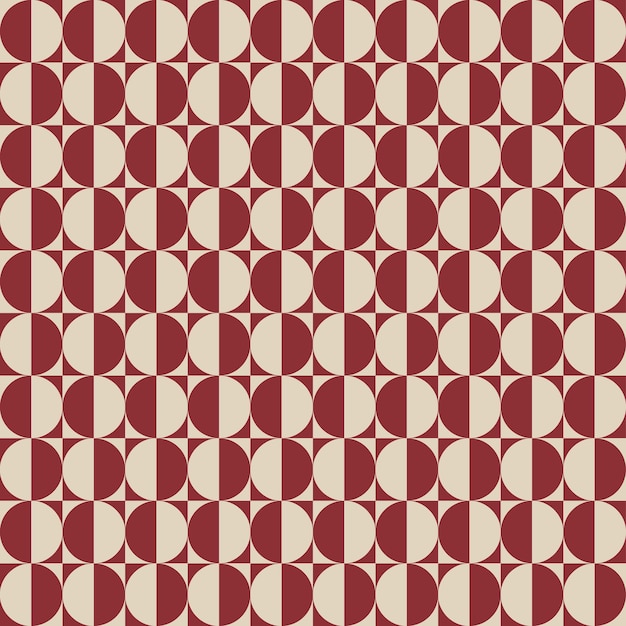 Semi Circle Beige Red Geometric Pattern Modern Shapes Background