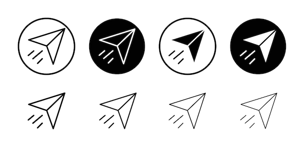 send Message Icon flat and simple set design
