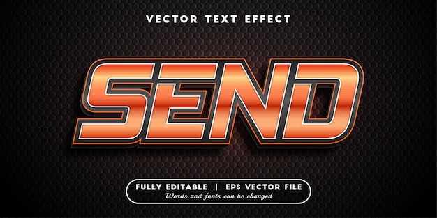 send text effect, editable text style