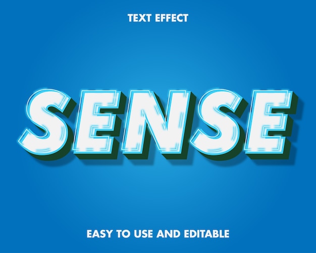 sense text effect. editable font effect.