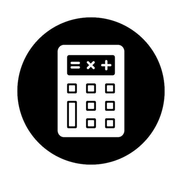 seo calc icon black vector graphics