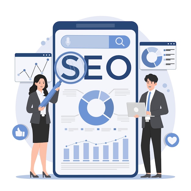 SEO marketing concept optimizing search engine Search Engine Optimization strategies business growth