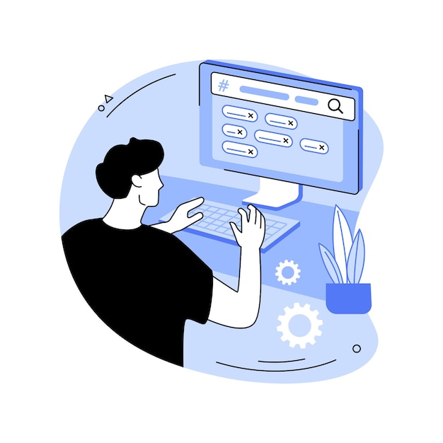 SEO specialist isolated cartoon vector illustrations