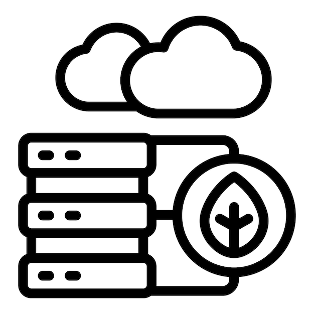 server data control icon outline vector farm future app smart