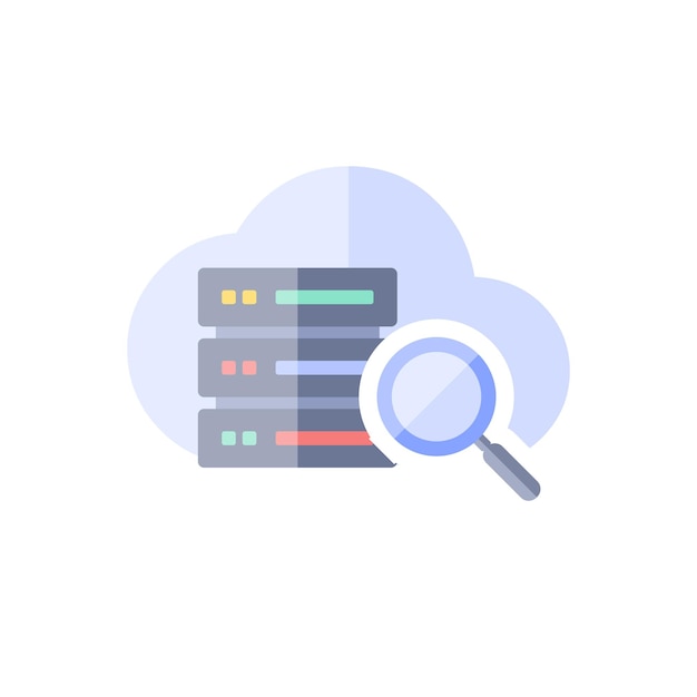 server icon in flat design