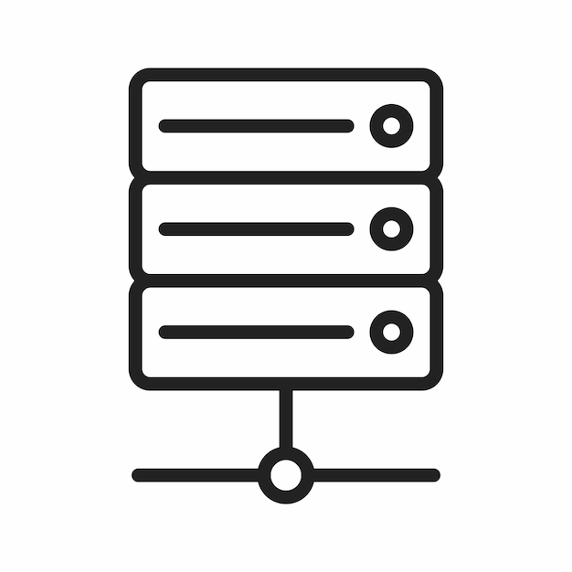 server icon line style on white background