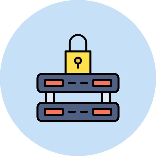 server locked icon vector image can be used for cyber security