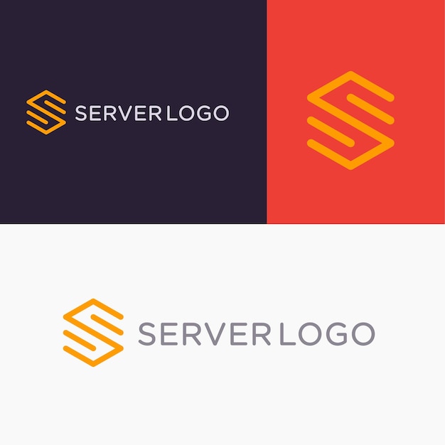 Server Logo Design for Server Host Data Storage Rent Business Vector Logo business logo design
