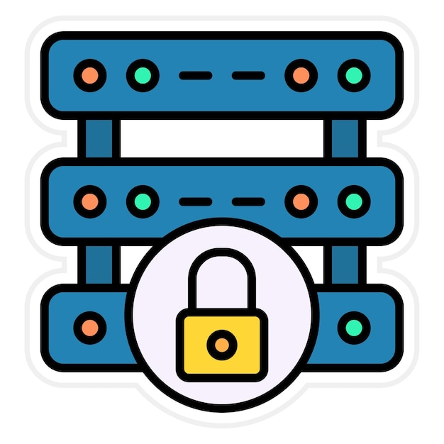 server security icon vector image can be used for protection and security
