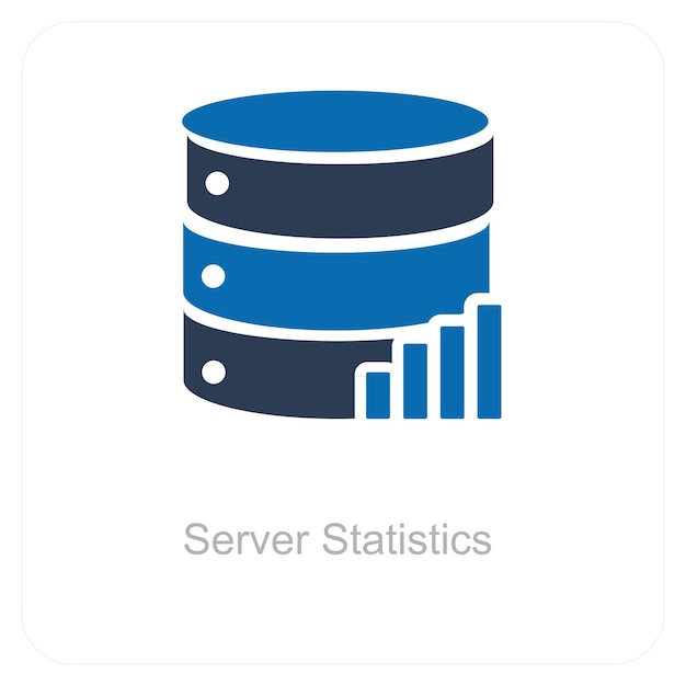 Server Statistics and icon concept