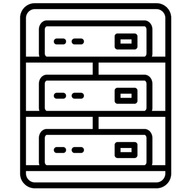 Server vector icon illustration of No Code iconset
