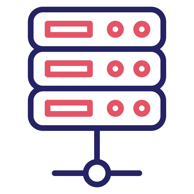 Server vector icon illustration of SEO and SEM iconset