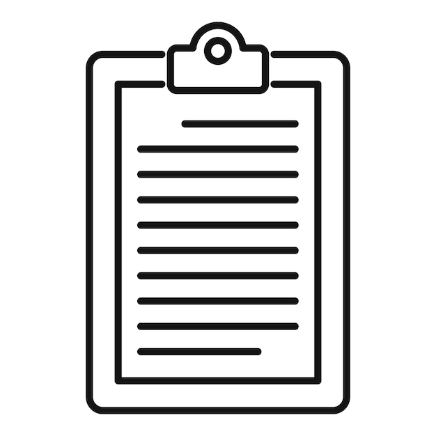 Service center clipboard icon Outline service center clipboard vector icon for web design isolated on white background