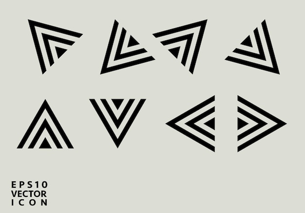 Set arrow icon Collection different arrows sign Black vector arrows