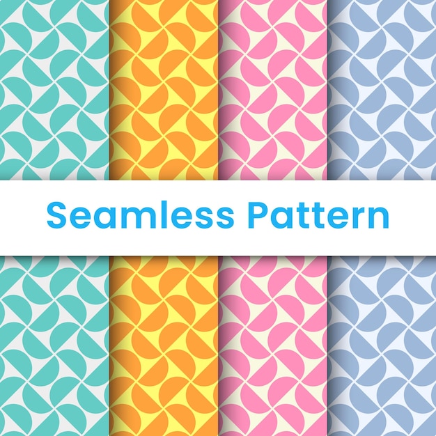 Set colorful typography seamless pattern for isolated backgrounds