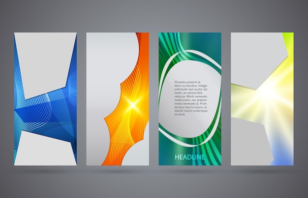 Set cover pages brochure background modern design06