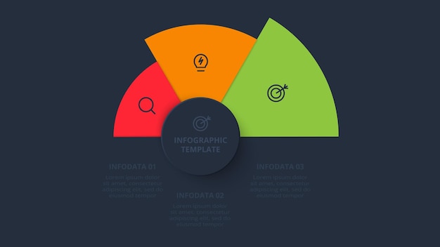 set creative concept for infographic with options parts or processes business data visualization